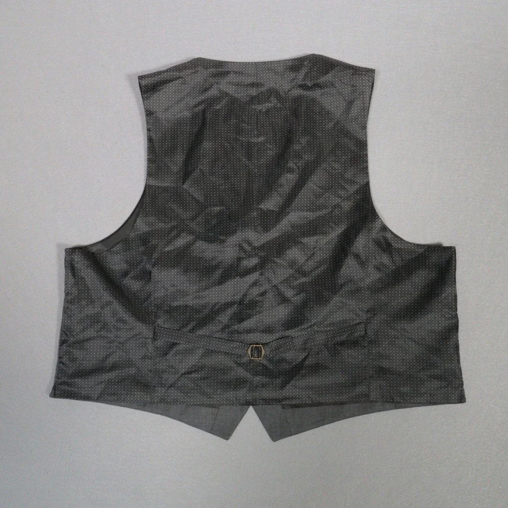 Shaquille O'Neal XLG Suit Vest Big & Tall Stretch Grey Formal Men 2XL NWT